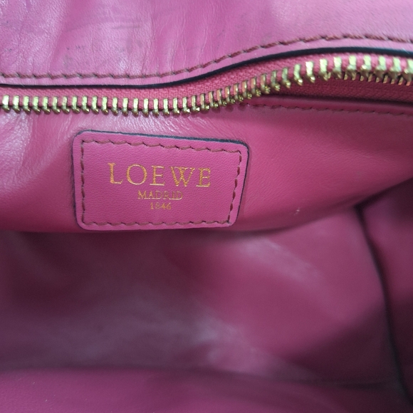 Loewe Pink and Brown Leather Handbag